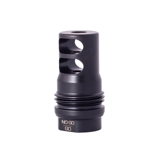 Picture of Rugged Suppressor 2 Port Brake Black for 1/2"-28 tpi Threads & 2.16" OAL for 5.56x45mm NATO Radiant762, Surge762, Razor762 & Micro30 Suppressors MB010