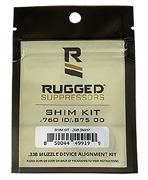 Picture of Rugged Suppressors Shim Kit, For Aligning Muzzle Devices, Fits 3/4x24 or M18X51 Muzzle Threading SA017