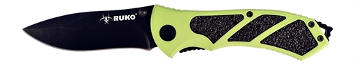 Picture of RUKO FOLDER 3.25" GREEN HANDLE CLAMSHELL RUK0061HGCS RUK0061HG-CS