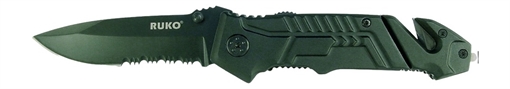 Picture of RUKO FOLDER SPRING ASSIST 3.25" RUBBER BLACK HANDLE RUK0144SCS RUK0144S-CS
