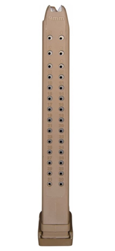 Picture of RWB 9mm Magazine - Tan | 33rd | Gen 2 | Fits Glock 17, 19, 26, 34 RWB-G33RD9MM-TAN