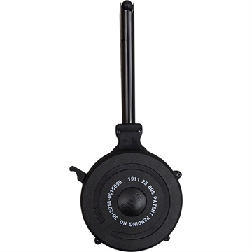 Picture of RED WHITE & BLUE DRUM MAGAZINE 1911 45ACP 28RD BLACK POLYMER (20) 191145D28