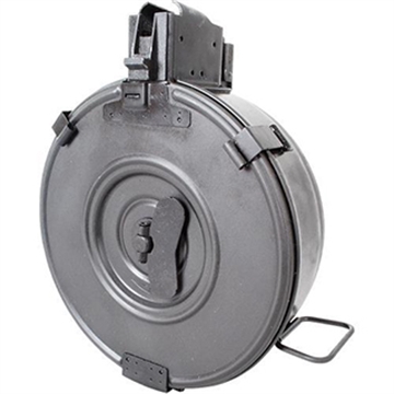 Picture of RWB MAGAZINES DRUM MAGAZINE AK47 75RD BLK STEEL HINGED BACK AKD75