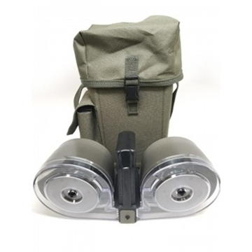 Picture of RWB MAGAZINES DUAL DRUM MAGAZINE AR15 100RD ODG CLEAR FRONT AR15100G