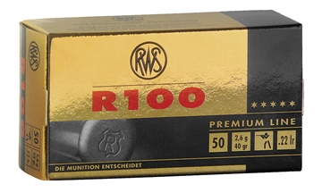 Picture of RWS/Umarex R100 Premium Line 22LR 40gr Lead Round Nose 50 Per Box/100 Case 2134195