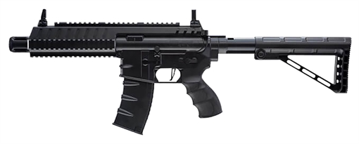 Picture of RWS/Umarex Steel Strike Air Rifle CO2 177 BB Single Shot Or 6 Round Burst Mode, 30rd Drop Free Magazine, 900 BB Capacity Reservoir, Flat Top Picatinny Rail, Flip Up Sights, Adjustable Stock 2252120