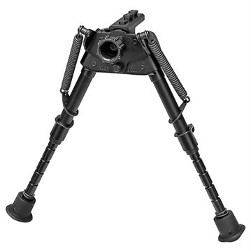 Picture of Harris Bipods S-BRMM-LOK Swivel BR M-LOK, 6-9", Black Steel/Aluminum, Notched Legs, Rubber Feet SBRMMLOK