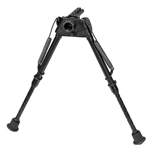 Picture of Harris Bipods S-LMM-LOK Swivel L M-LOK, 9-13", Black Steel/Aluminum, Notched Legs, Rubber Feet SLMMLOK