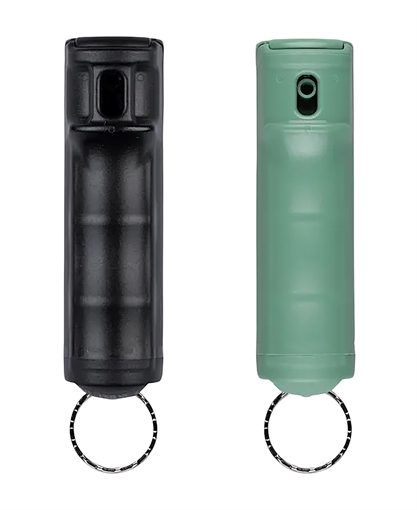 Picture of Sabre Pepper Gel, Flip Top, 2 Pack, .54oz, UV Marking Dye, Black and Sage Green, Includes Snap Clip F15-BKSGG-04