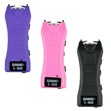 Picture of Sabre Dual Capacitor Stun Gun Pink 1.600 uC with LED Flashlight S-1005-PK