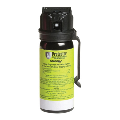 Picture of Sabre Dog Spray Capsaicin Range 15 ft 1.80 oz Includes Belt Clip SRPMK3