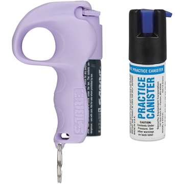 Picture of SABRE EASY AIM PEPPER SPRAY WITH PRACTICE SPRAY LAVENDER    PB-LVOC-STU-04