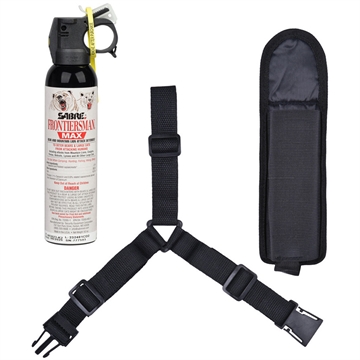 Picture of Sabre Sabre Frontiersman Bear and Lion Spray Combo Chest Holster 9.2 oz. FBADX-08