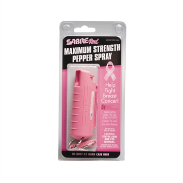 Picture of Sabre Pepper Spray, Key Ring, .54oz, Pink, National Breast Cancer Foundation HC-NBCF-02 HCNBCF02