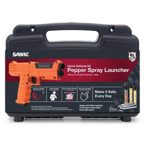 Picture of SABRE 68 CAL ORANGE PISTOL 7RD MAG 7 RED PEPPER 14 INERT 2 CO2 ARD CASE SL7