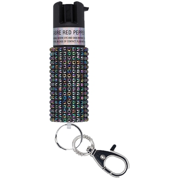 Picture of Sabre Jeweled, .54oz, Jeweled Black, Snap Clip Keychain, Twist Lock Safety KR-J-BK-02