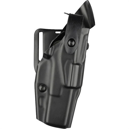 Picture of Safariland Model 6360 ALS/SLS Mid-Ride Level III Retention Duty Holster, Fits Glock 17/22 with Light, Right Hand, Plain Black Finish 6360-832-411