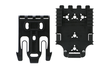 Picture of Safariland QLS, Platform Kit, 1 Male & 1 Female, Mounting Hardware, Polymer, Black QUICK2-KIT1-2 QUICK2KIT12