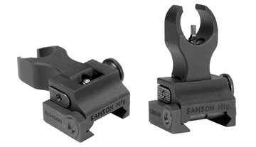 Picture of Samson Quick Flip Front Sight Gas Block Extended Height (A2) Black Hardcoat Anodized Flip Up for AR-15 020003301