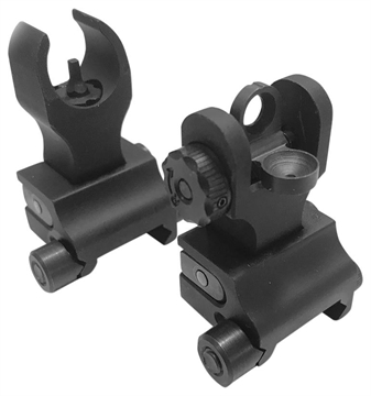 Picture of Samson Sight Set Black Anodized Folding HK Front, A2 Rear for AR-15 FFSFRSPKG