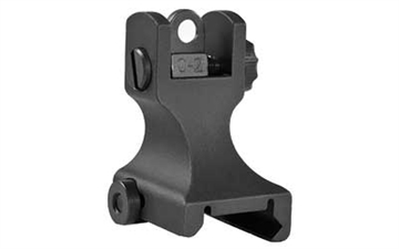 Picture of Samson Manufacturing Corp. Fixed Rear Sight, Fits Picatinny, Black, Standard Dual Aperture, 6061 Aluminum, Mil-Spec Hardcoat Anodized for Durability 02-00044-01