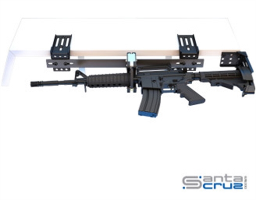 Picture of SANTA CRUZ GUNLOCK OVERHEAD SETUP ON ROLLBAR W/SC-5 LOCK ANY WEAPON SC-934-5-A