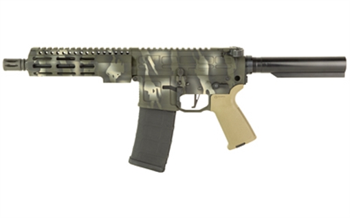 Picture of San Tan Tactical STT-15, Semi-automatic, AR, 556NATO, 7.5", Camo, 30 Rounds, Cerakote, No Brace STT15-P-556-7-TIGS