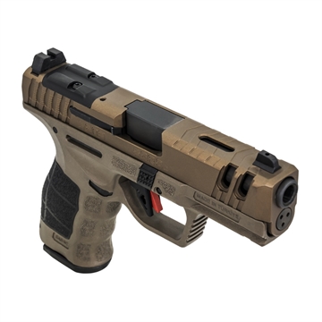 Picture of SAR USA SAR9 C Gen3 Compact Frame 9mm Luger 15+1 4" Black Steel Barrel, Bronze Steel Optic Ready/Ported/Serrated Slide, Bronze Polymer Frame w/Picatinny Rail, Interchangeable Backstrap Grip SAR9CG3BR