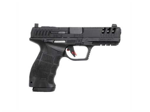 Picture of SAR USA SAR9 Gen3 Full Size Frame 9mm Luger 17+1 4.40" Black Steel Barrel, Black Cerakote Serrated Steel Slide, Black Cerakote Polymer Frame w/Picatinny Rail, Black Polymer Grip SAR9G3BL