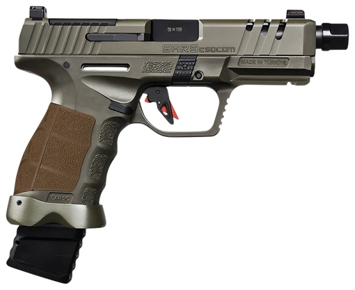 Picture of SAR USA 9CSOCOMODC SAR9 SOCOM OD GRN 9MM 15/21 SAR9CSOCOMODC