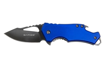 Picture of Sarge Knives Blue Fuse- Blue Pocket Knife & Bottle Opener SK-502BL
