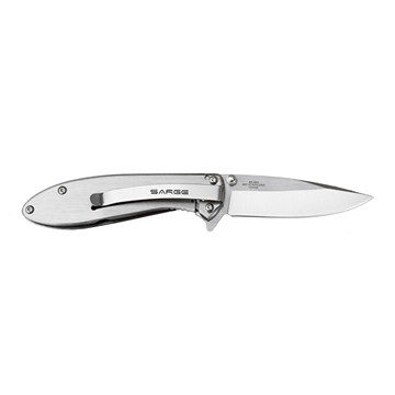 Picture of Sarge Knives Hawk Swift Assist Folder Knife 3-1/8" Clip Point Blade Chrome SK-822