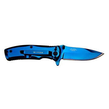 Picture of Sarge Knives Phase Folding Knife 2-1/2" Drop Point Blade Blue Tin SK-503BL