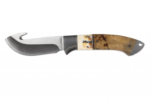 Picture of Sarge Knives Terrain Fixed Blade Knife 3-1/2" Gut Hook Wood & Stag SK-912