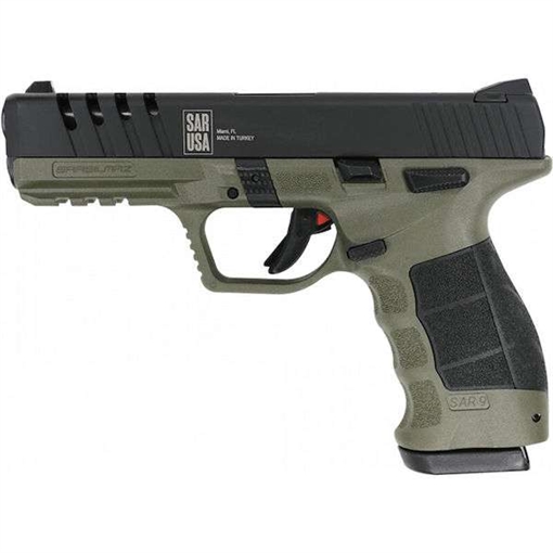 Picture of SARSILMAZ SAR9X 9MM PSTL BLK/ODG SAR9XRDODBL