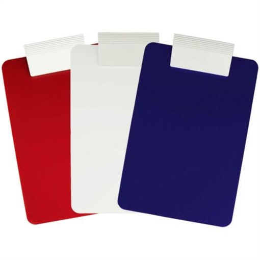 Picture of Saunders Antimicrobial Plastic Clipboard - Letter/A4 Size - Red/White/Blue 3-Pack 0443577 21612