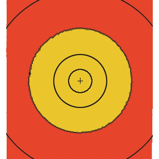 Picture of Saunders Saunders Tag Replacement Spots 29 cm. Red/Yellow For 122 cm. Four Color Face 1571K