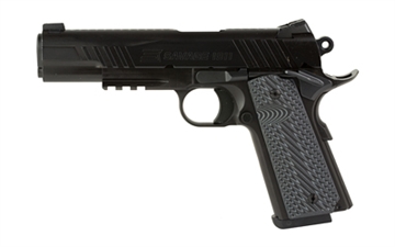 Picture of Savage Arms Savage 1911 with Rail, Semi-automatic, Single Action, Metal Frame Pistol, Full Size, 45 ACP, 5" Barrel, G10 Grips, Melonite Finish, Black, Night Sights, Manual Safety, 8 Rounds, 2 Magazines 67210