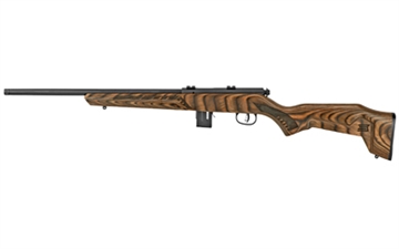 Picture of Savage Arms 93R17 Minimalist, Bolt Action, Rifle, 17 HMR, 18" Sporter Barrel, Brown Laminate , Laminate Stock, Right Hand, 10Rd, Includes 2 piece Weaver Base And 1 10rd Magazine 96637