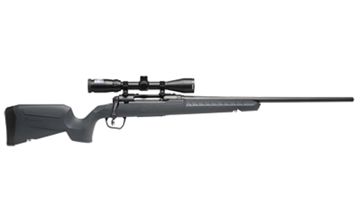 Picture of Savage Arms Axis 2 XP Combo Compact 243 Win 4+1 20" Matte Black Heavy Sporter Barrel & Drilled & Tapped Carbon Steel Receiver, Fixed Matte Gray Synthetic Stock, Right Hand, Boresighted 3-9x40mm 32230