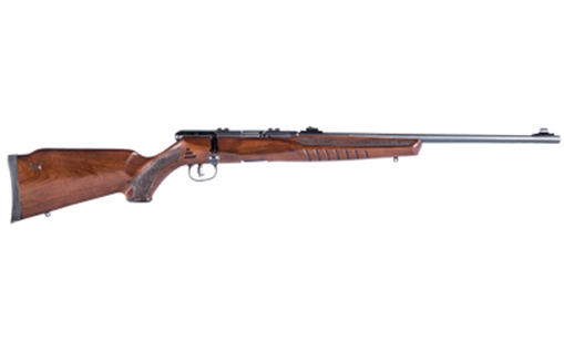 Picture of Savage Arms B Series G Full Size 17 HMR 10+1 21" Matte Black Sporter Barrel, Matte Black Drilled & Tapped Carbon Steel Receiver, Satin Hardwood Fixed Stock, Right Hand 70810
