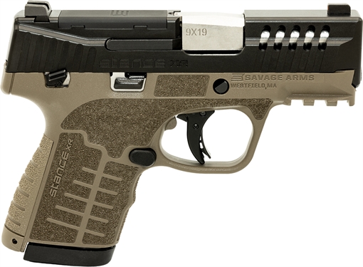 Picture of Savage Arms Stance XR 9mm 13+1 3.20" Natural Black Nitride Ported Stainless Steel Slide FDE Glass Filled Nylon Grip Ambidextrous 67055