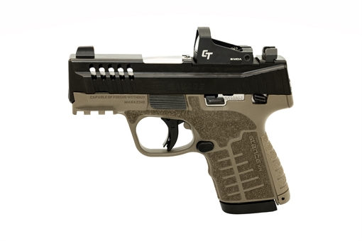 Picture of Savage Arms Stance XR 9mm 13+1 3.20" Natural Black Nitride Ported Stainless Steel Slide FDE Glass Filled Nylon Grip Ambidextrous 67057