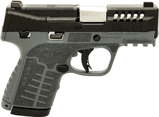 Picture of Savage Arms Stance XR 9mm 13+1 3.20" Natural Black Nitride Ported Stainless Steel Slide Gray Glass Filled Nylon Grip Ambidextrous 67058