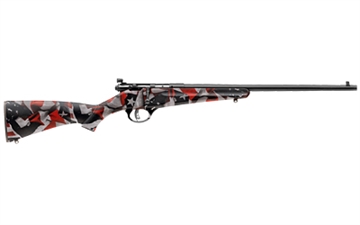 Picture of Savage Arms Rascal Youth 22 LR 1rd 16.13" Satin Black Sporter Barrel, Satin Black Carbon Steel Receiver, American Flag Fixed Synthetic Stock, Right Hand 13801