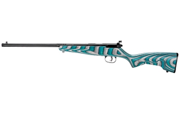 Picture of Savage Arms Rascal Minimalist Youth 22 LR 1rd 16.12" Matte Black Threaded Barrel, Satin Black Carbon Steel Receiver, Gray & Teal Hybrid Boyd's Minimalist Laminate Stock, Right Hand 13802