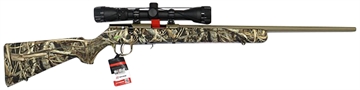 Picture of Savage Arms 96867 93 XP 17 HMR 10+1 21" Coyote Tan Cerakote Button-Rifled Barrel & Drilled & Tapped Steel Receiver, Brush Camouflage Fixed Synthetic Stock, Weaver 3-9x40mm 96867 96767