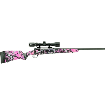 Picture of Savage Arms 110 Apex Hunter XP 243 Win 4+1 22", Matte Black Metal, Muddy Girl Synthetic Stock, Vortex Crossfire II 3-9x40mm Scope 57336