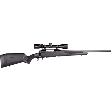 Picture of Savage Arms 110 Apex Hunter XP, Bolt Action Rifle, 243 Winchester, 22" Barrel, Matte Finish, Black, Synthetic Stock, AccuTrigger, Detachable Box Magazine, 3-9x40 Vortex Crossfire II, 4 Rounds, Right Hand 57303