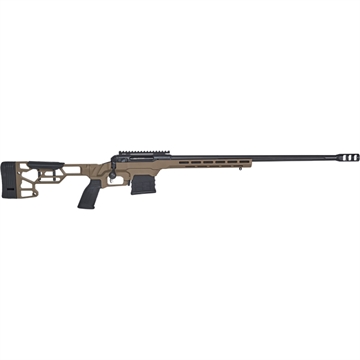 Picture of Savage Arms 110 Precision, Bolt Action Rifle, 308 Winchester, 20" Heavy Barrel, Threaded 5/8-24, BA Muzzle Brake, Flat Dark Earth, MDT LSS XL Chassis, AccuTrigger, Right Hand, 10 Rounds, Includes 1 AICS Magazine/ 20 MOA 1 Piece EGW Rail 57563